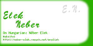 elek neber business card